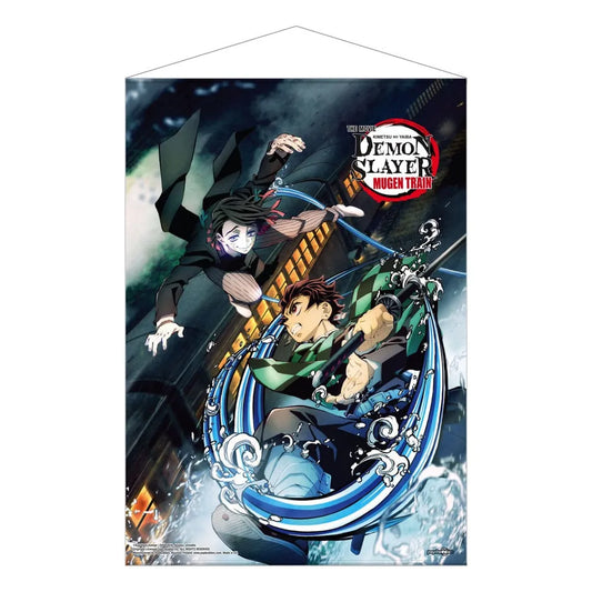 Demon Slayer: Kimetsu no Yaiba Wandrolle Mugen Train Tanjiro Vs Enmu 50 x 70 cm - Smalltinytoystore