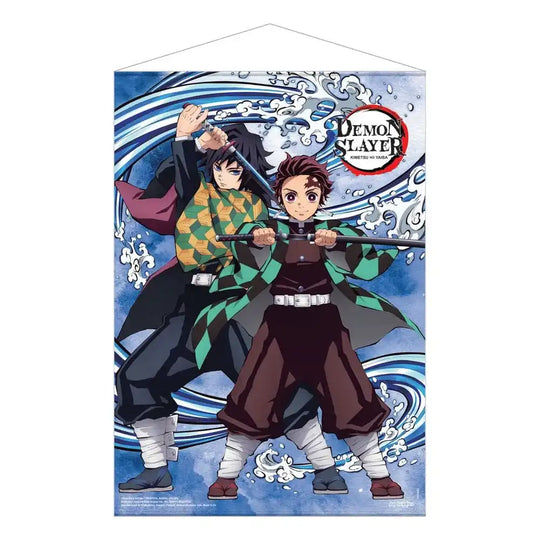 Demon Slayer: Kimetsu no Yaiba Wandrolle Tanjiro Kamado and Giyu Tomioka Water Breathing 50 x 70 cm - Smalltinytoystore