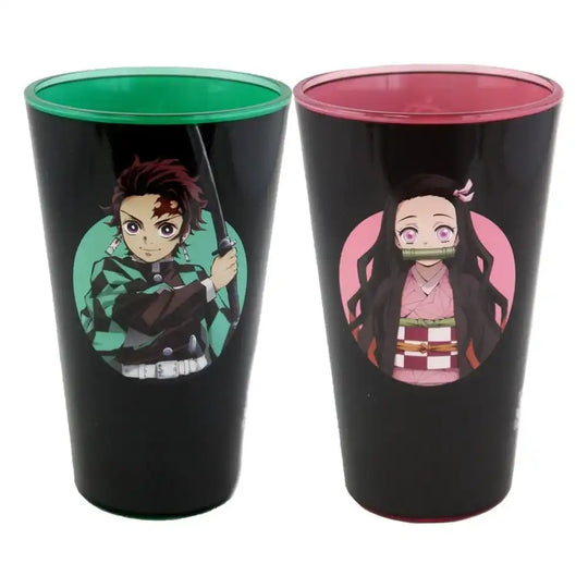 Demon Slayer Trinkgläser 2er-Pack Tanjiro & Nezuko 473 ml - Smalltinytoystore