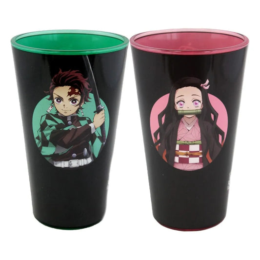 Demon Slayer Trinkgläser 2er-Pack Tanjiro & Nezuko 473 ml - Smalltinytoystore