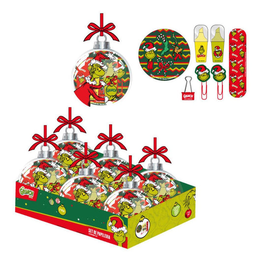 Der Grinch Christbaumschmuck mit Schreibset 5-teilig - Smalltinytoystore