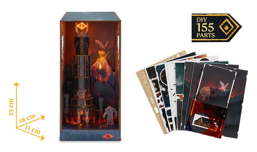 Der Herr der Ringe Tiny Adventures Book Nook Mini-Diorama Barad-Dûr 23 cm - Smalltinytoystore