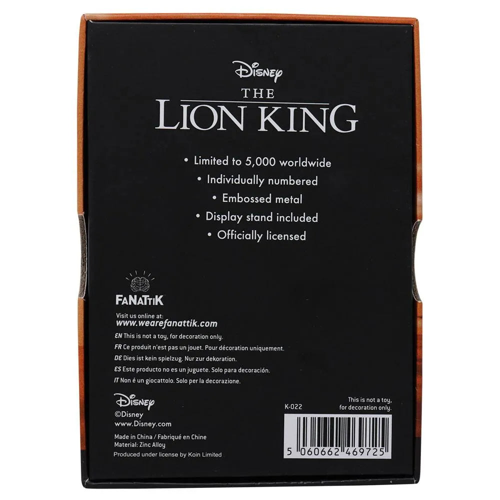 Der König der Löwen Metallbarren Limited Edition - Smalltinytoystore
