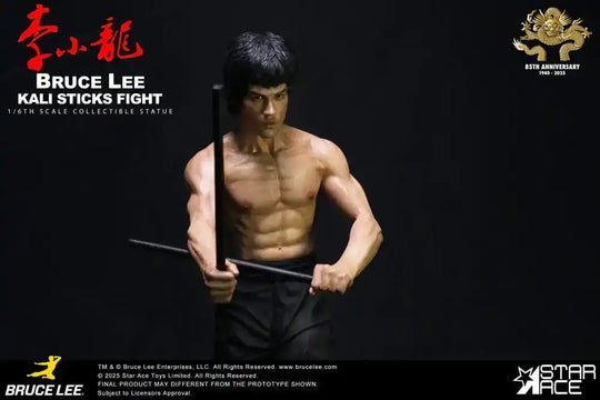 Der Mann mit der Todeskralle My Favourite Movie Statue 1/6 Bruce Lee Kali Sticks Fight Deluxe Basement  Version 30 cm