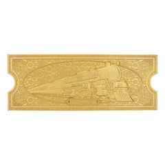 Der Polarexpress Replik Train Ticket 24k Gold Plated Limited Edition - Smalltinytoystore
