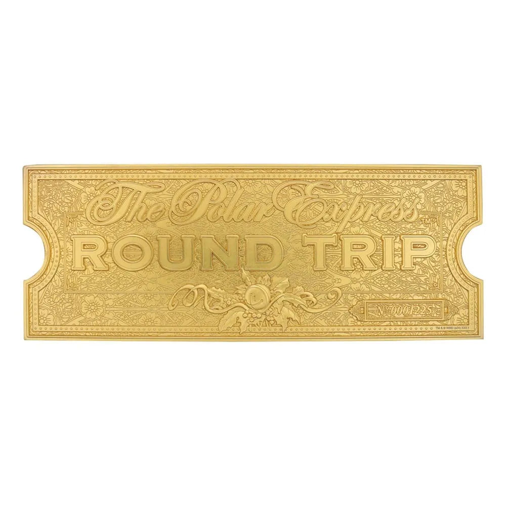 Der Polarexpress Replik Train Ticket 24k Gold Plated Limited Edition - Smalltinytoystore