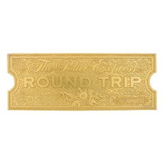 Der Polarexpress Replik Train Ticket 24k Gold Plated Limited Edition - Smalltinytoystore