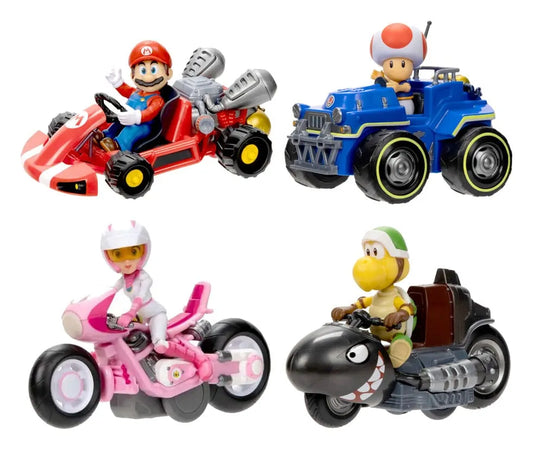 Der Super Mario Bros. Film Minifiguren mit Karts 6 cm Sortiment (6) - Smalltinytoystore