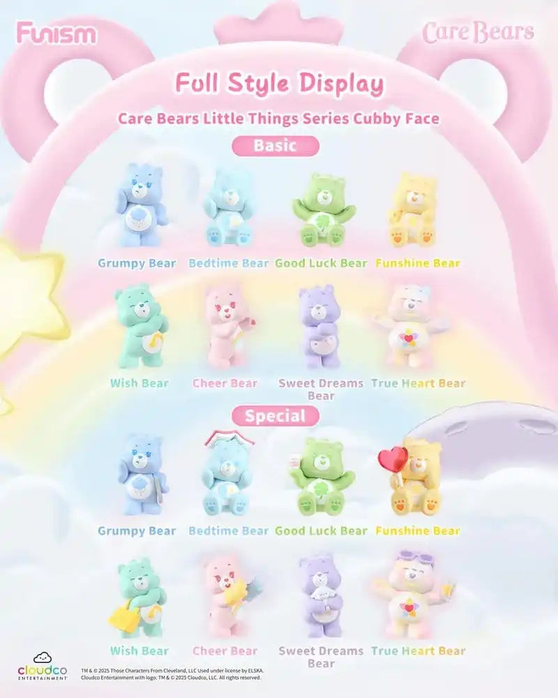 Die Glücksbärchis Blind Box Minifiguren Little Things Cubby Face Series 5 cm Display  (6)