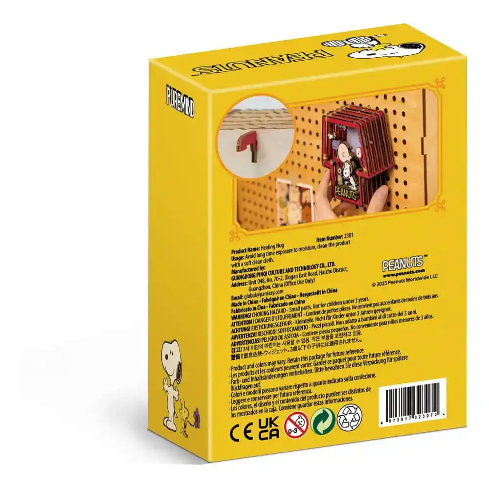 Die Peanuts Puremind Modellbausatz Wooden Theater Healing Hug - Smalltinytoystore