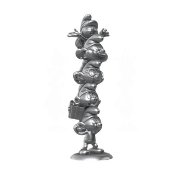 Die Schlümpfe Statue Schlumpfsäule Silver Limited Edition 50 cm - Smalltinytoystore
