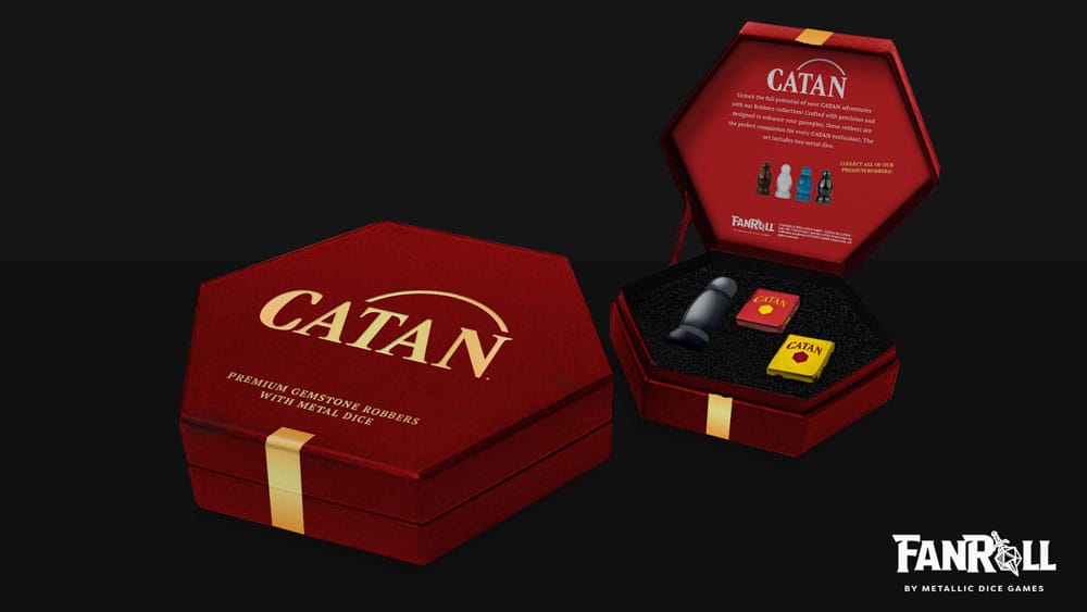 Die Siedler von Catan Upgrade Würfel Set Robber & Metal: Hematite - Smalltinytoystore