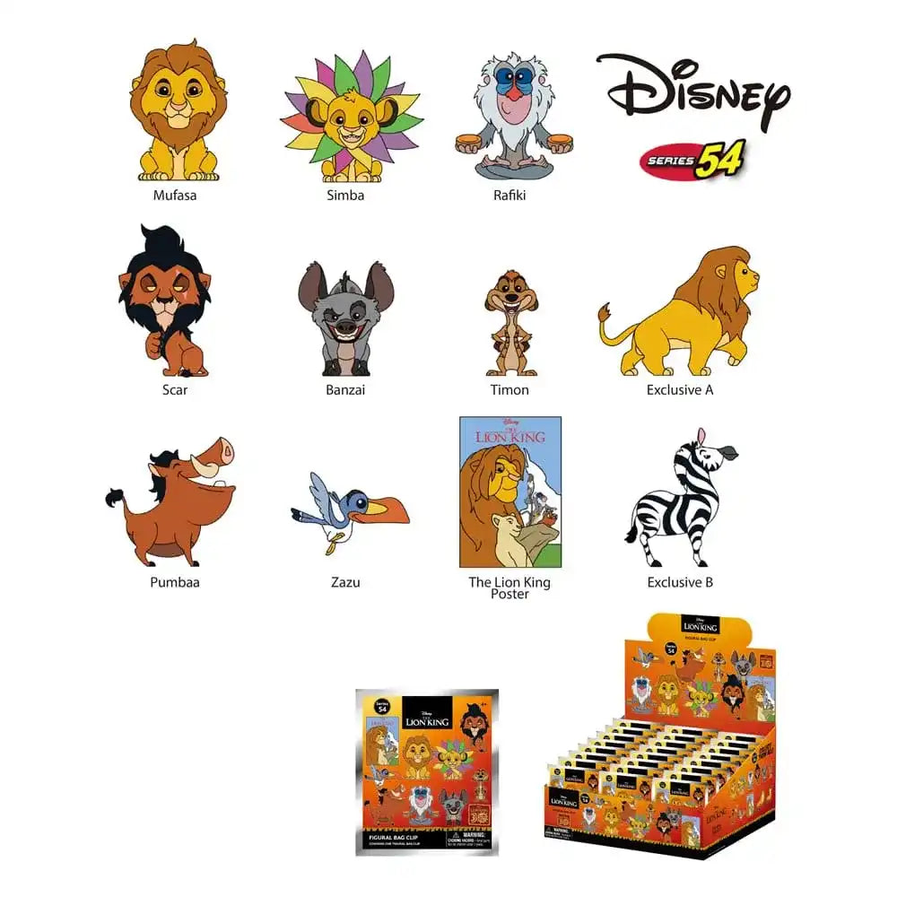 Disney 3D PVC-Taschenanhänger Der König der Löwen 30th Anniversary Display (24) - Smalltinytoystore