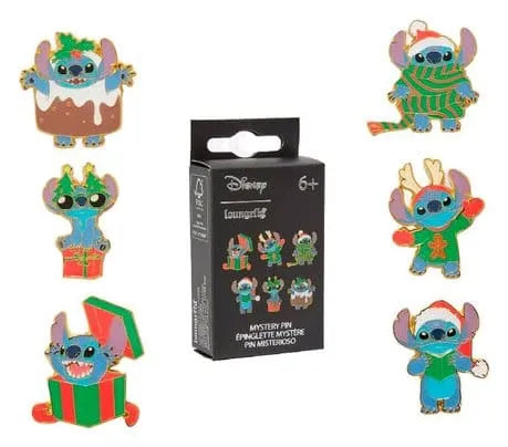 Disney by Loungefly Ansteck-Pins Blind Box Stitch Holiday Display (18)
