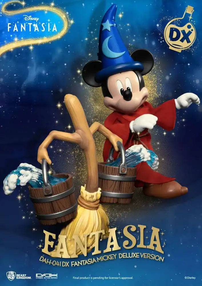 Disney Classic Dynamic 8ction Heroes Actionfigur 1/9 Mickey Fantasia Deluxe Version 21 cm - Smalltinytoystore