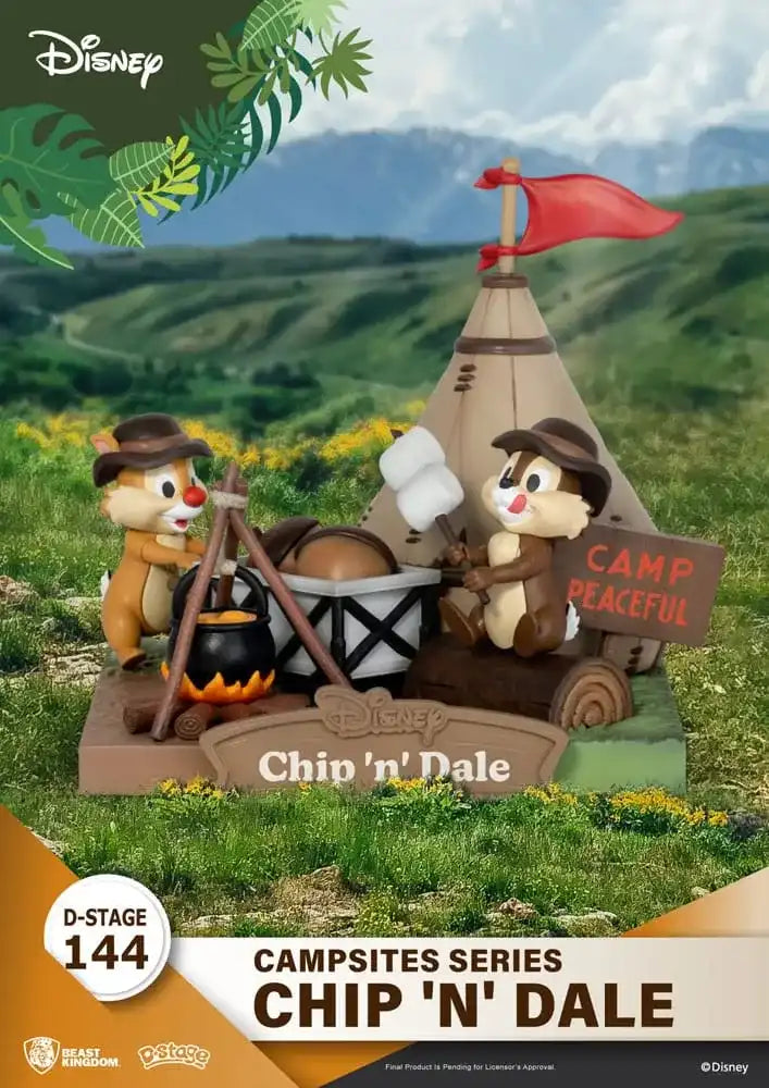 Disney D-Stage Campsite Series PVC Diorama Chip & Dale 10 cm - Smalltinytoystore