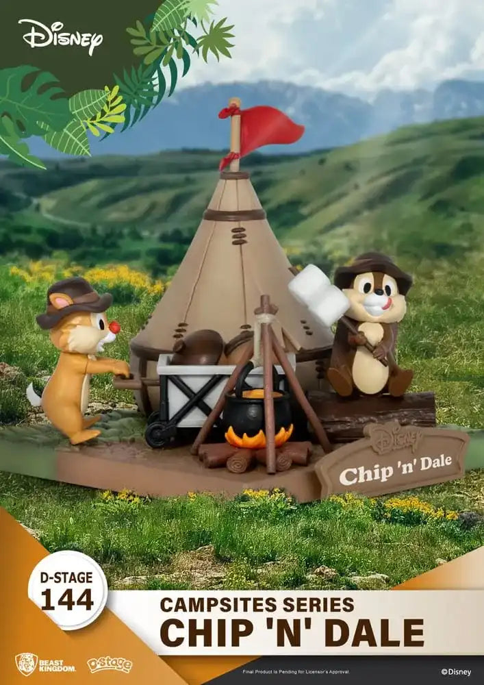 Disney D-Stage Campsite Series PVC Diorama Chip & Dale 10 cm - Smalltinytoystore
