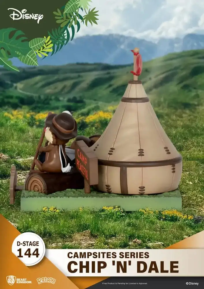 Disney D-Stage Campsite Series PVC Diorama Chip & Dale 10 cm - Smalltinytoystore