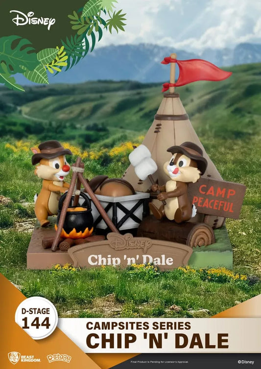 Disney D-Stage Campsite Series PVC Diorama Chip & Dale 10 cm - Smalltinytoystore