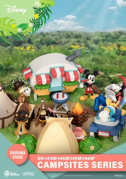 Disney D-Stage Campsite Series PVC Diorama Goofy & Donald Duck Special Edition 10 cm - Smalltinytoystore