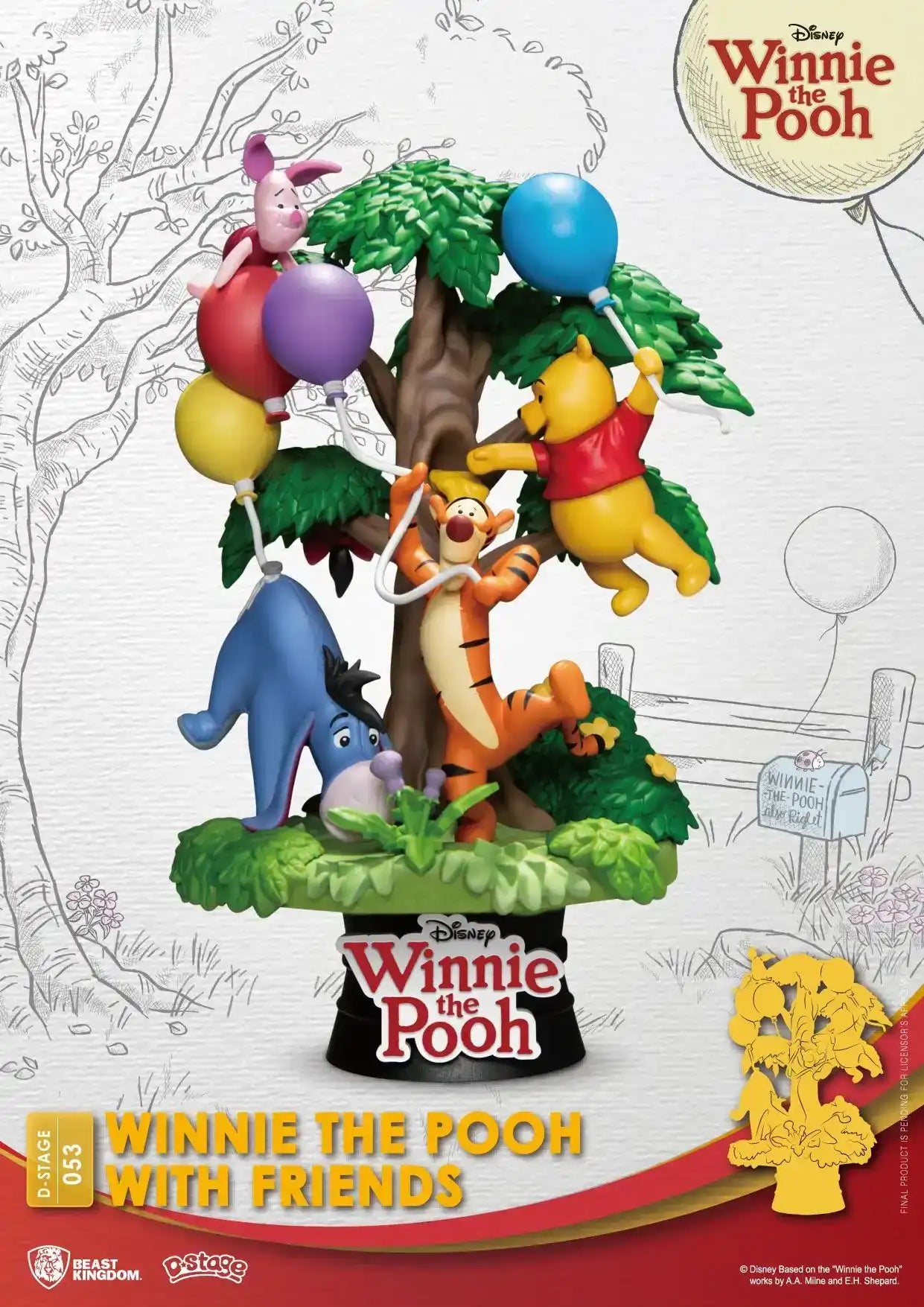 Disney D-Stage PVC Diorama Winnie The Pooh With Friends 16 cm - Smalltinytoystore