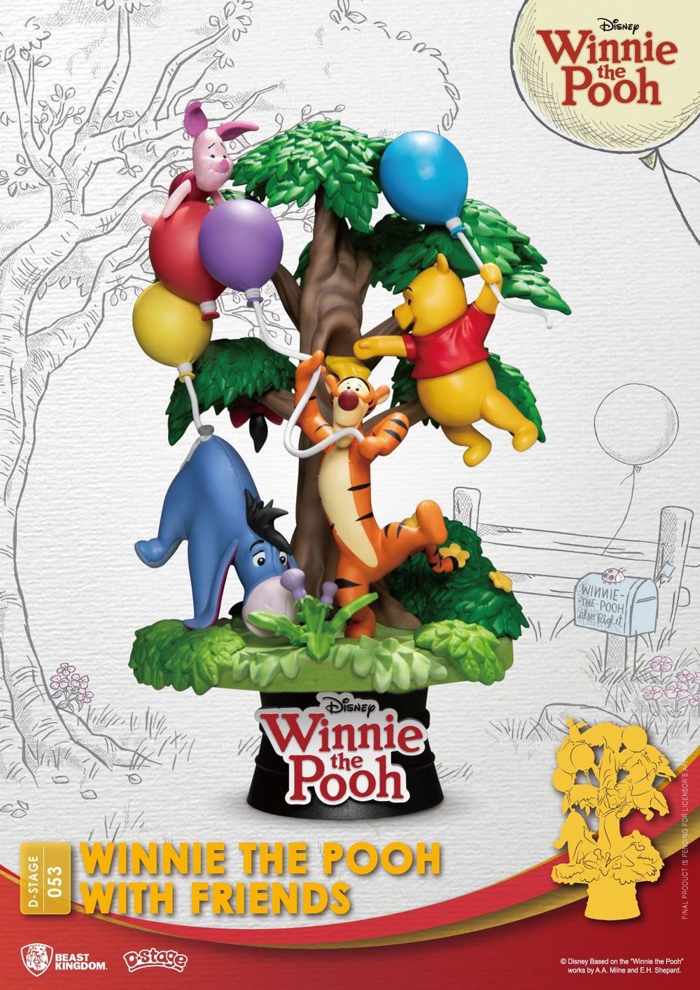 Disney D-Stage PVC Diorama Winnie The Pooh With Friends 16 cm - Smalltinytoystore