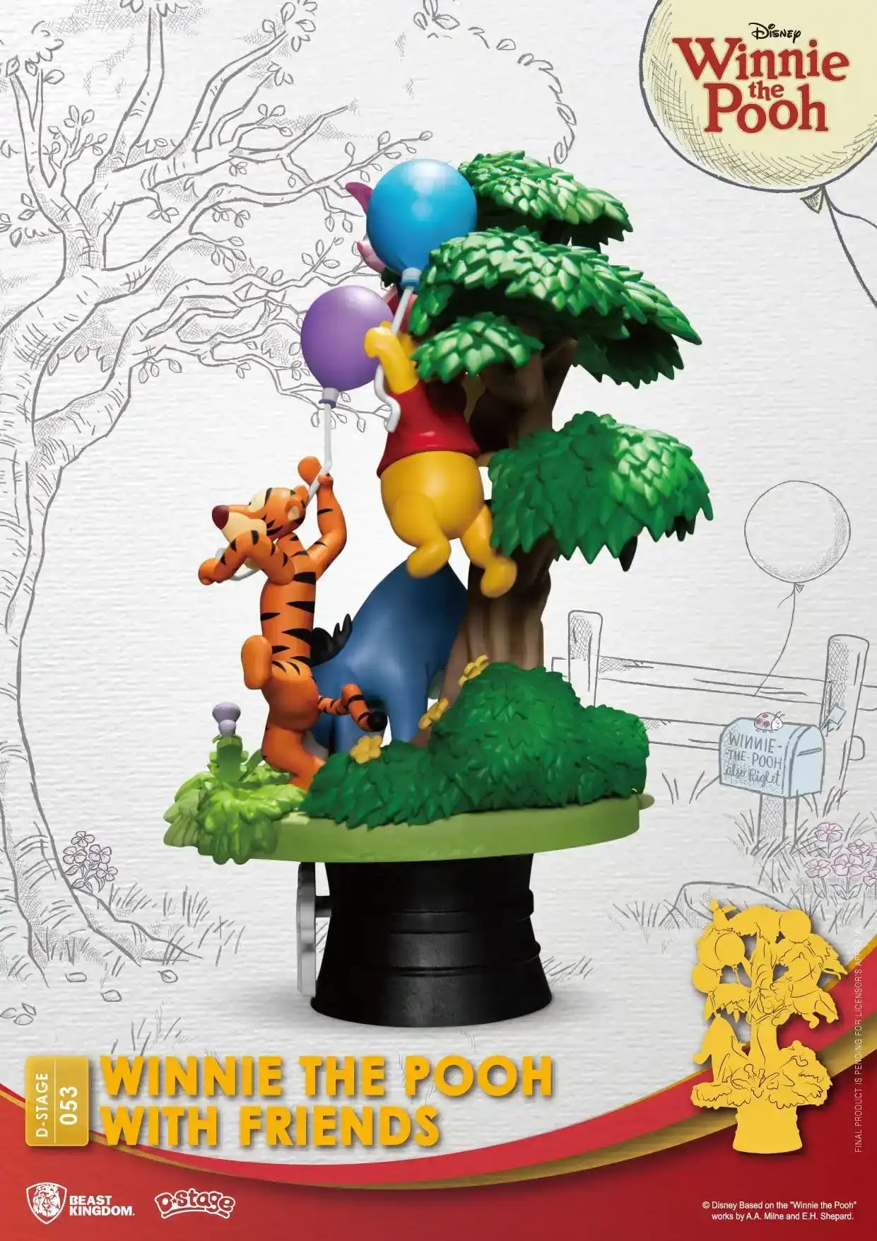 Disney D-Stage PVC Diorama Winnie The Pooh With Friends 16 cm - Smalltinytoystore