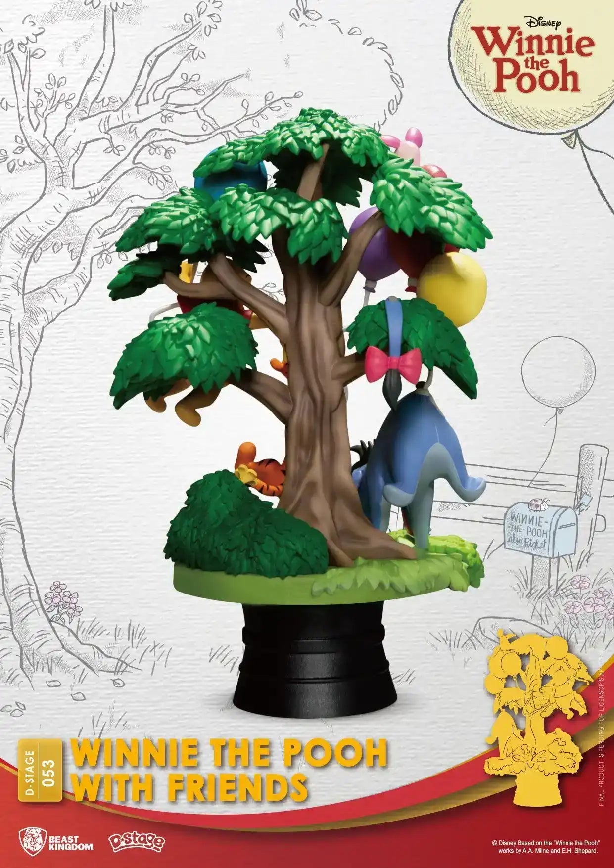 Disney D-Stage PVC Diorama Winnie The Pooh With Friends 16 cm - Smalltinytoystore