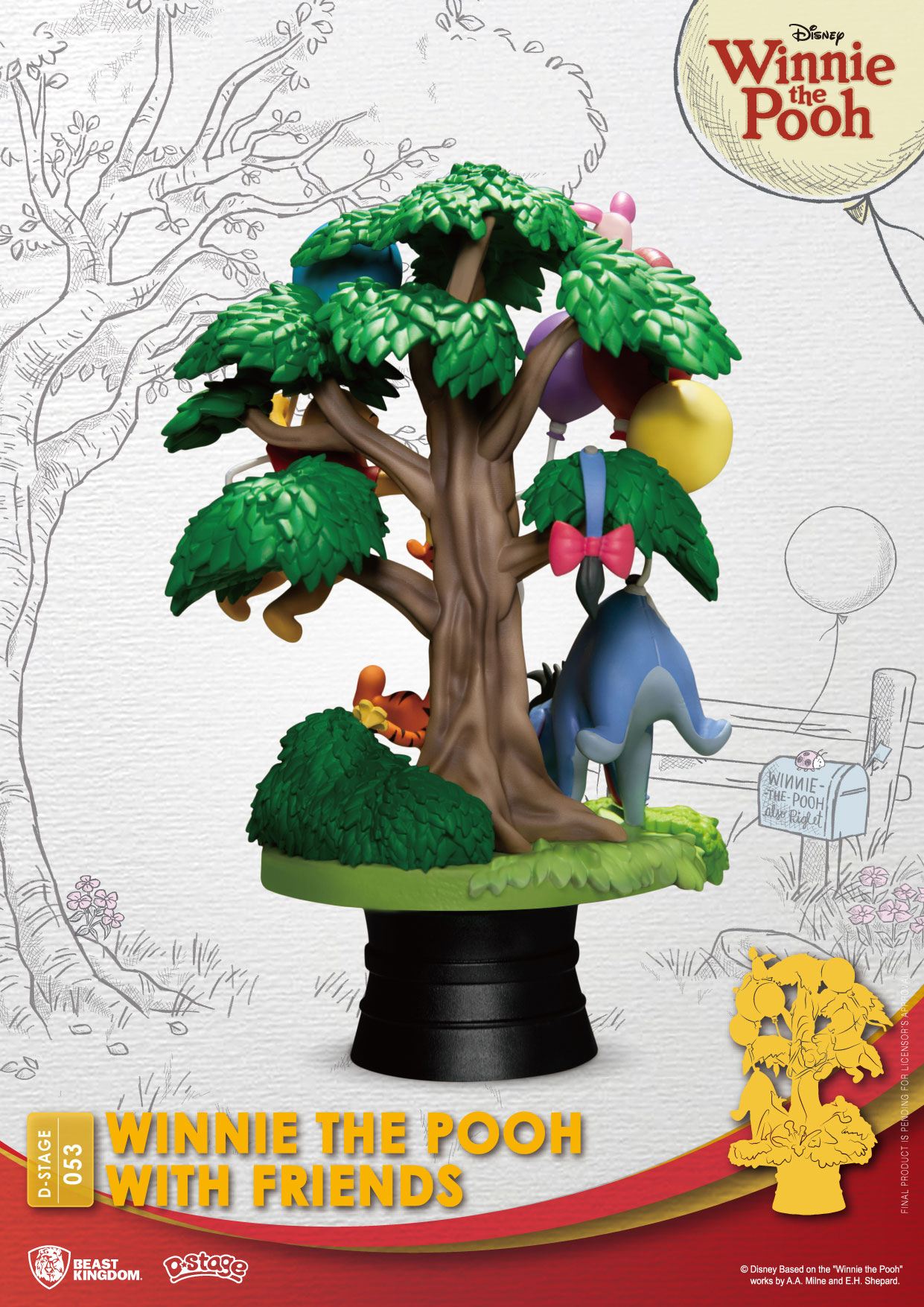Disney D-Stage PVC Diorama Winnie The Pooh With Friends 16 cm - Smalltinytoystore