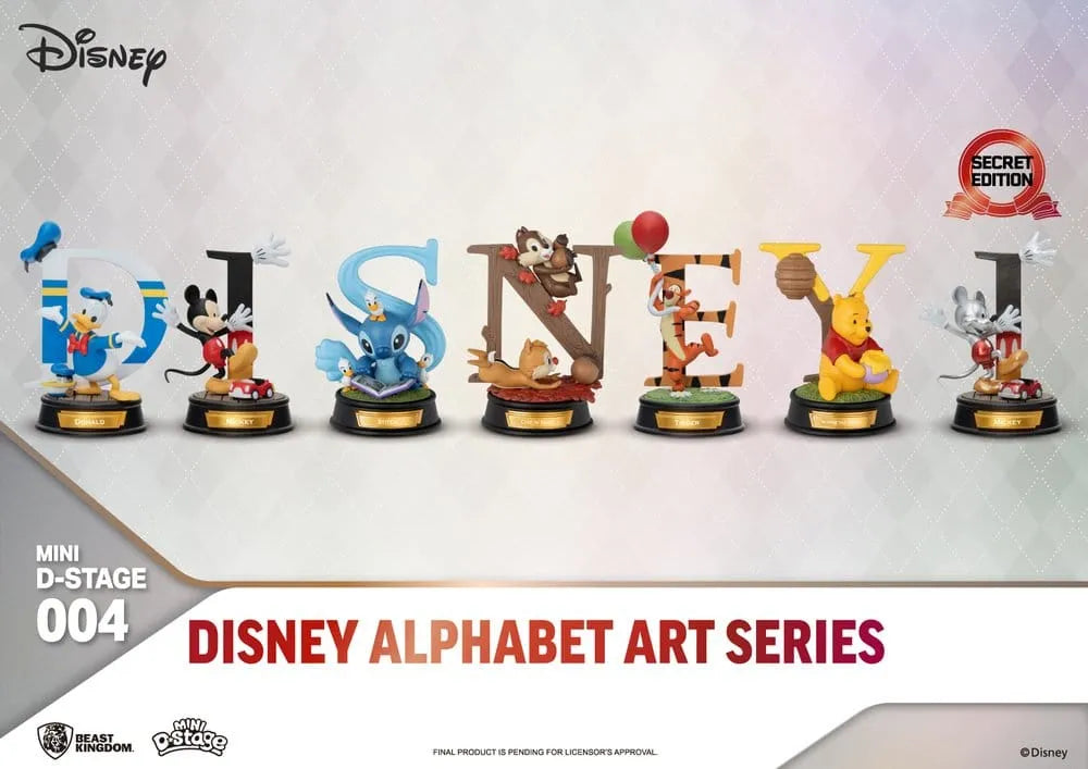 Disney Mini Diorama Stage Statuen 6-er Pack Alphabet Art 10 cm