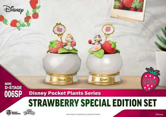 Disney Mini Diorama Stage Statuen Pocket Plants Series Strawberry Special Edition Set 12 cm - Smalltinytoystore