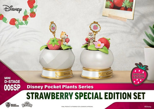 Disney Mini Diorama Stage Statuen Pocket Plants Series Strawberry Special Edition Set 12 cm - Smalltinytoystore