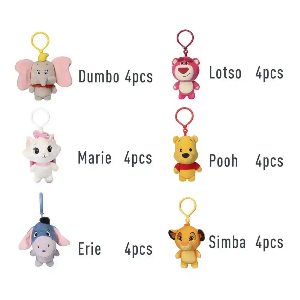 Disney Plüsch-Schlüsselanhänger 12 cm Sortiment (24)