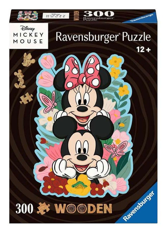 Disney WOODEN Holz-Puzzle Mickey & Minnie (300 Teile) - Smalltinytoystore