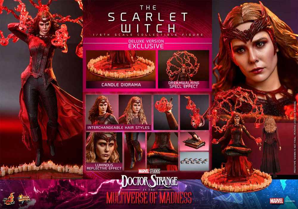 Doctor Strange in the Multiverse of Madness Movie Masterpiece 1/6 The Scarlet Witch (Deluxe Version) 28 cm - Smalltinytoystore