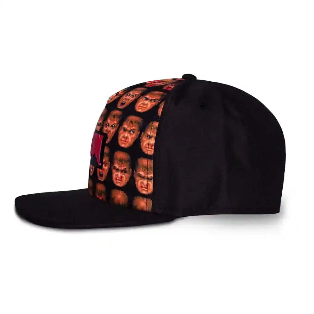 Doom Baseballcap Doom Faces Background - Smalltinytoystore