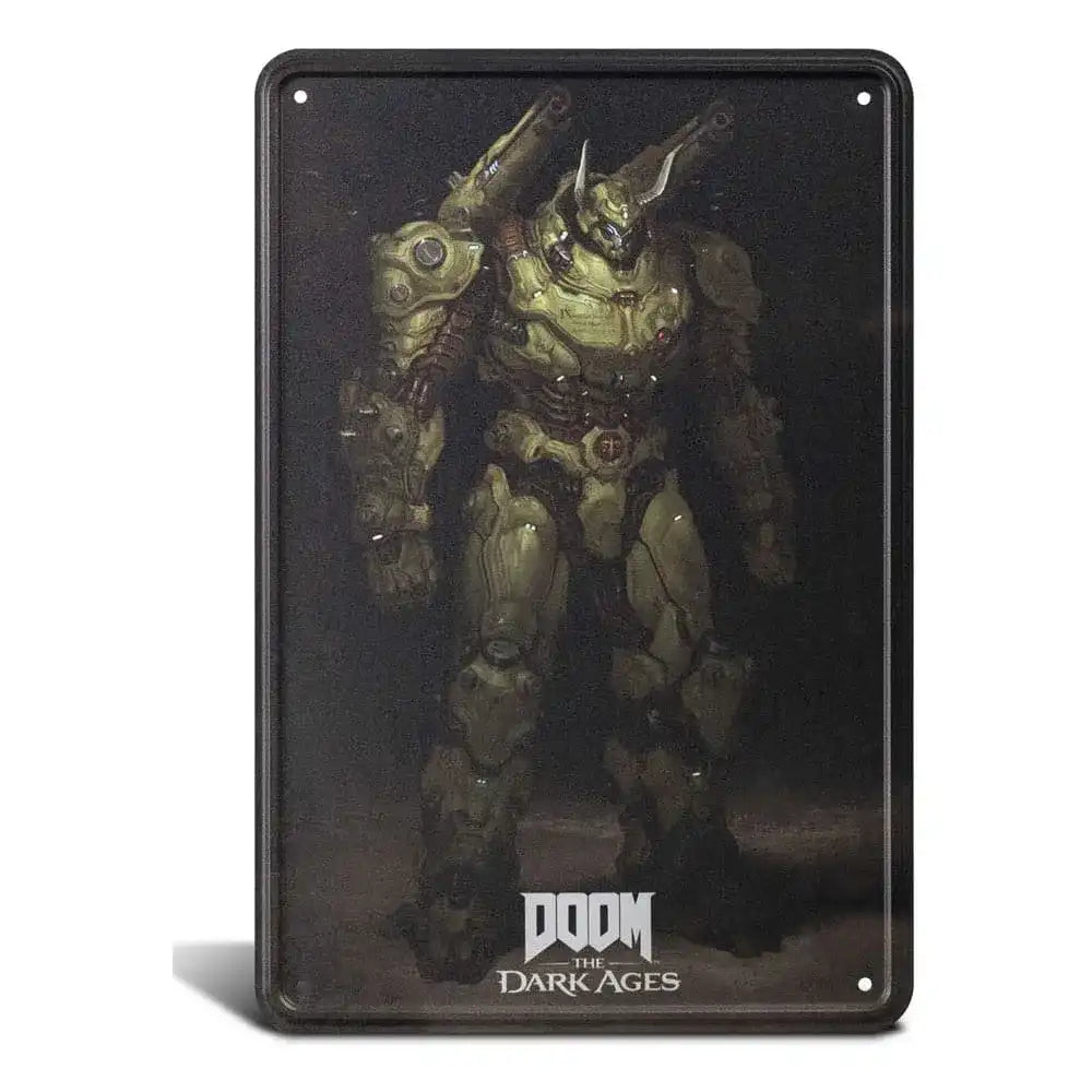 Doom The Dark Ages Me­tall­schild Atlan 20 x 30 cm - Smalltinytoystore