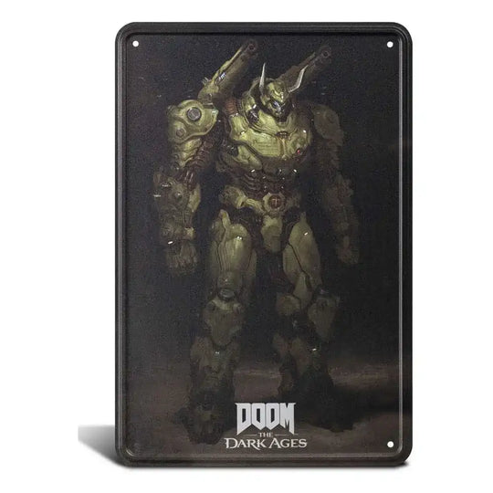 Doom The Dark Ages Me­tall­schild Atlan 20 x 30 cm - Smalltinytoystore