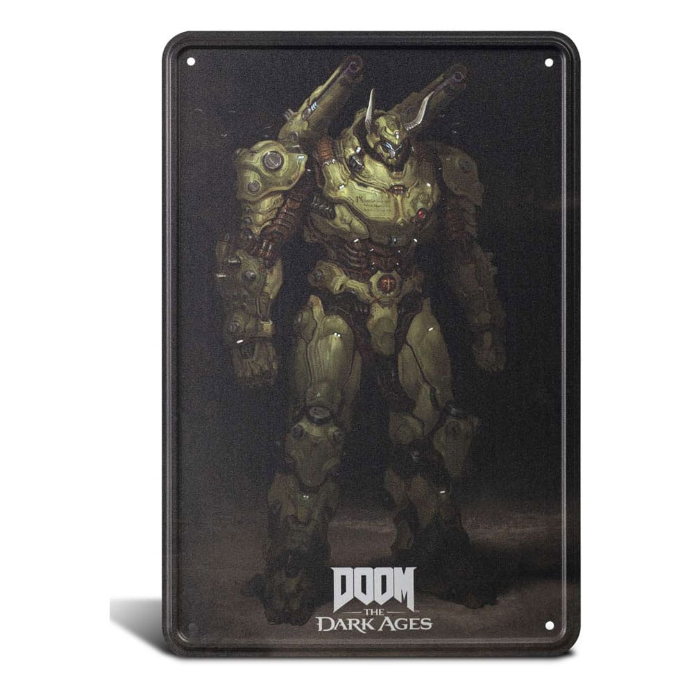 Doom The Dark Ages Me­tall­schild Atlan 20 x 30 cm - Smalltinytoystore