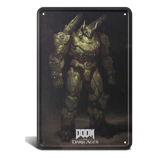 Doom The Dark Ages Me­tall­schild Atlan 20 x 30 cm - Smalltinytoystore