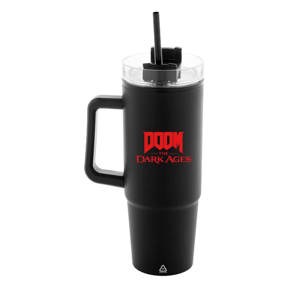 Doom The Dark Ages Thermobecher mit Trinkhalm Shield 1180 ml - Smalltinytoystore