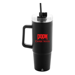 Doom The Dark Ages Thermobecher mit Trinkhalm Shield 1180 ml - Smalltinytoystore