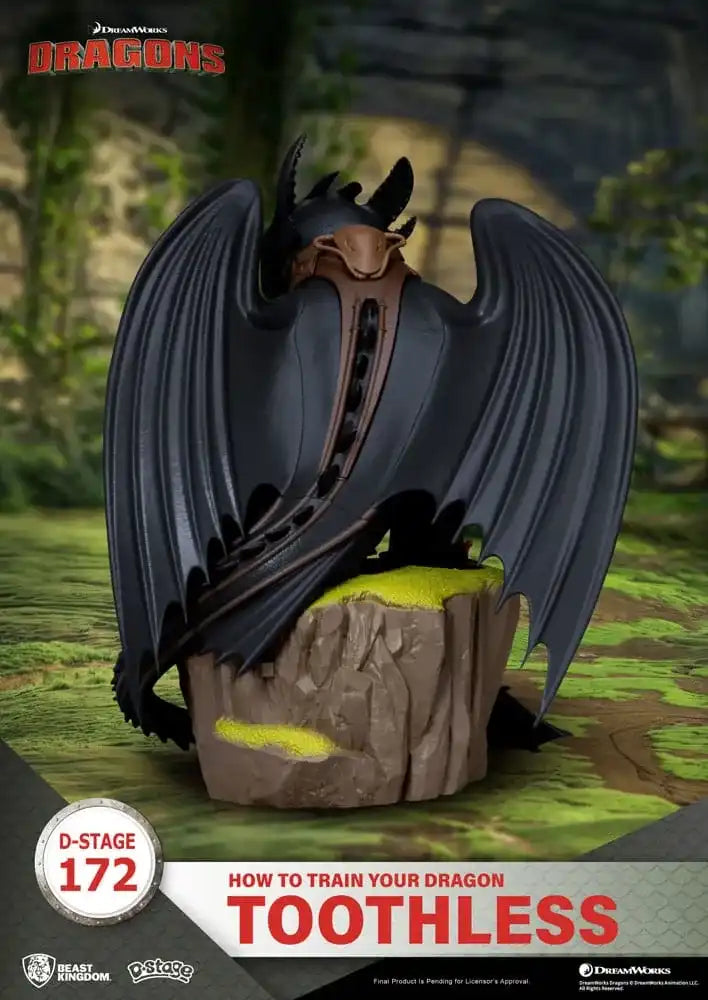 Drachenzähmen leicht gemacht D-Stage PVC Diorama Ohnezahn Statue 14 cm - Smalltinytoystore