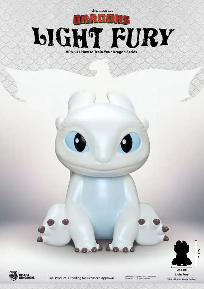 Drachenzähmen leicht gemacht Funktional Figure Spardose Light Fury 35 cm - Smalltinytoystore