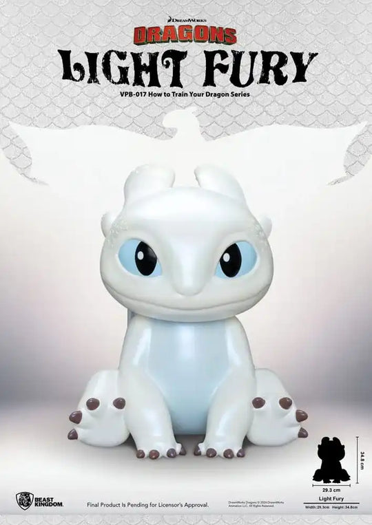 Drachenzähmen leicht gemacht Funktional Figure Spardose Light Fury 35 cm - Smalltinytoystore