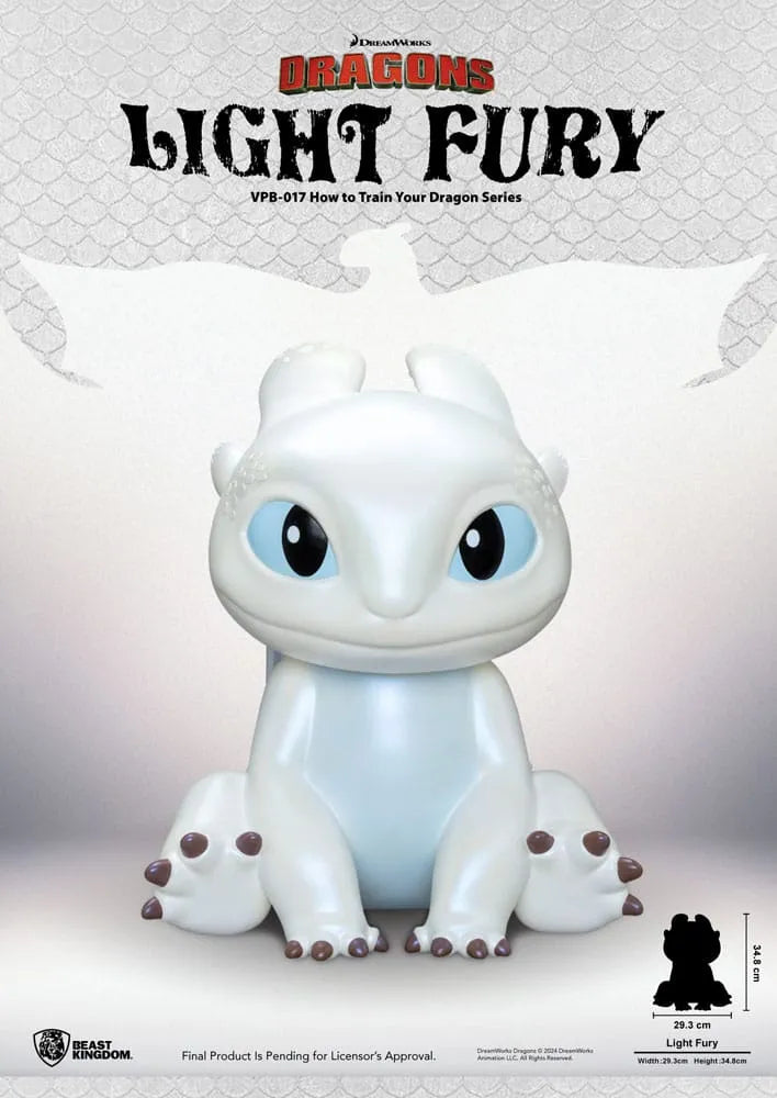 Drachenzähmen leicht gemacht Funktional Figure Spardose Light Fury 35 cm - Smalltinytoystore
