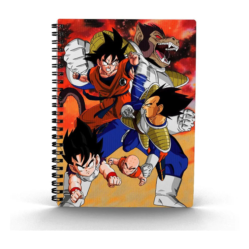 Dragon Ball Notizbuch mit 3D-Effekt Goku vs Vegeta - Smalltinytoystore