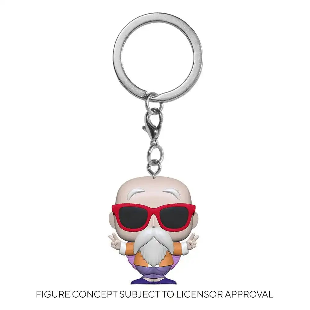 Dragon Ball Z Pocket POP! Vinyl Schlüsselanhänger 4 cm Master Roshi (Peace Sign) Display (12) - Smalltinytoystore