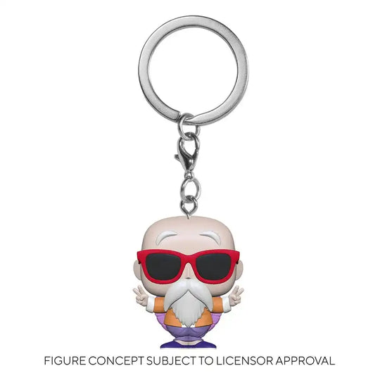 Dragon Ball Z Pocket POP! Vinyl Schlüsselanhänger 4 cm Master Roshi (Peace Sign) Display (12) - Smalltinytoystore