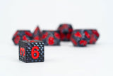 Dragon Storm Sharp Edge Silicone Würfel Set Black Dragon Scales (7) - Smalltinytoystore